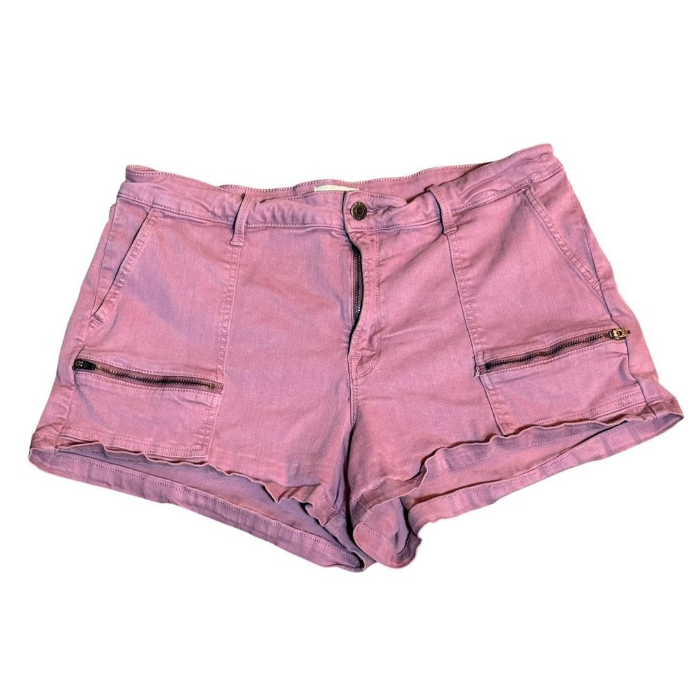 Pistola Denim Shorts 32 Mauve Pink High Rise Zipper Pocket Utility Boho Chic